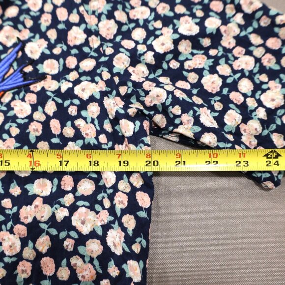 Just Junkies Mens Button Up Shirt Floral Pattern with Bird Patches OOAK - Picture 2 of 12
